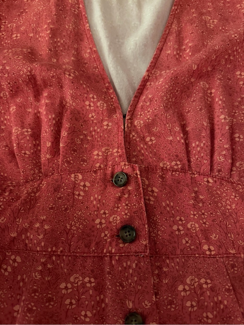Marine Layer Camila Dress - Coral Red Button-Front Mini - Picture 6 of 12